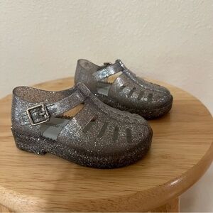 Mini Melissa Aranha silver glitter fisherman sandal toddler 7